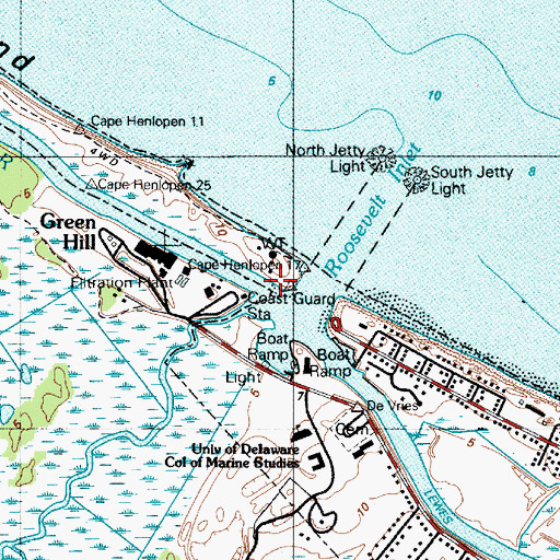 Topographic Map of Broadkill River, DE