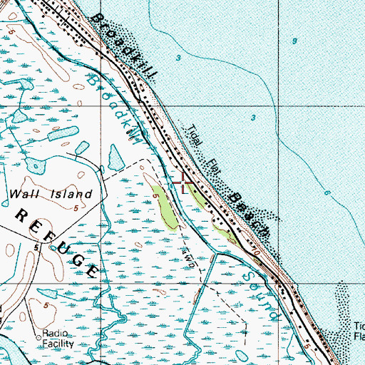Topographic Map of Broadkill Sound, DE