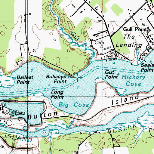 Topographic Map of Bullseye Point, DE