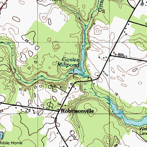 Topographic Map of Bundicks Branch, DE