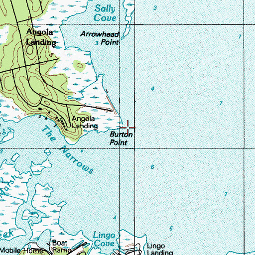Topographic Map of Burton Point, DE