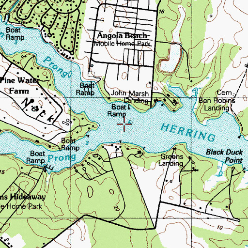 Topographic Map of Burton Prong, DE