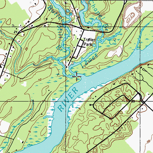 Topographic Map of Butler Mill Branch, DE