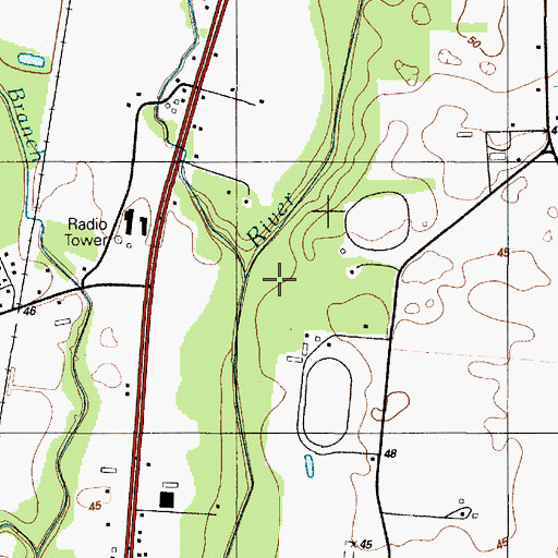 Topographic Map of Cart Branch, DE