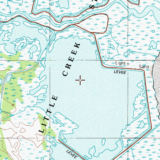 Topographic Map of Cattail Gut, DE