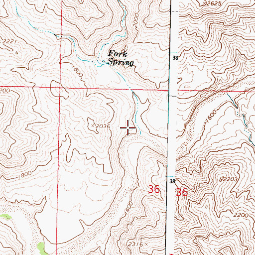 Topographic Map of Peeples Creek, AZ