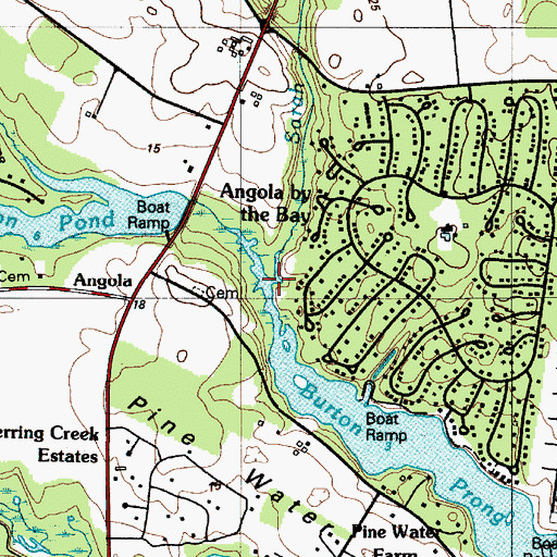 Topographic Map of Chapel Branch, DE