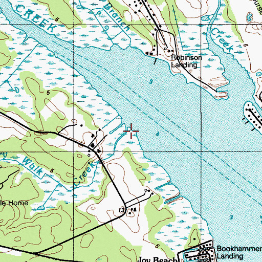 Topographic Map of Cherry Walk Creek, DE