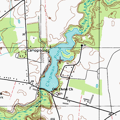 Topographic Map of Chipman Pond, DE