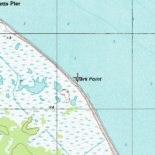 Topographic Map of Clark Point, DE