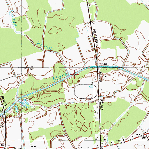 Topographic Map of Cohee Prong, DE