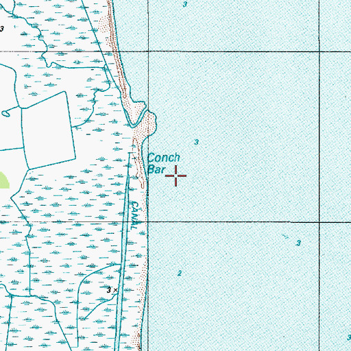 Topographic Map of Conch Bar, DE