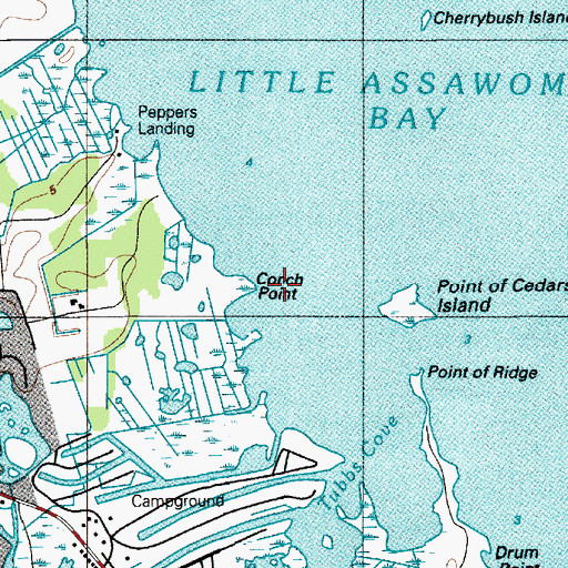 Topographic Map of Conch Point, DE