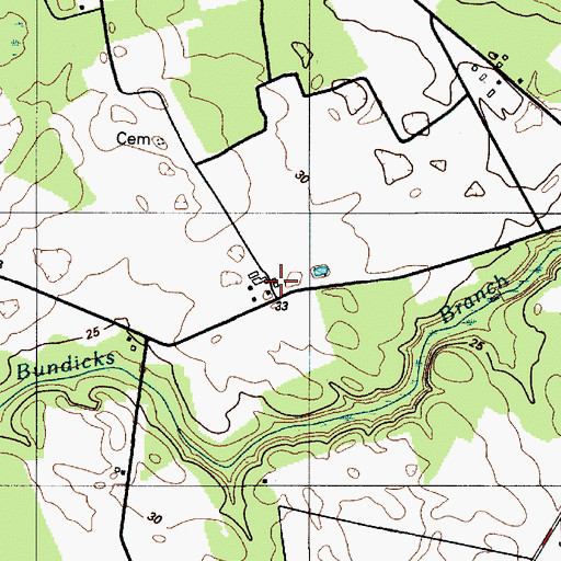 Topographic Map of Cool Spring Grange, DE