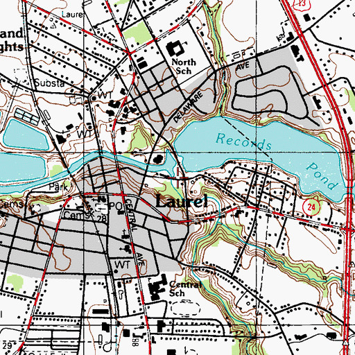 Topographic Map of Cooper Branch, DE