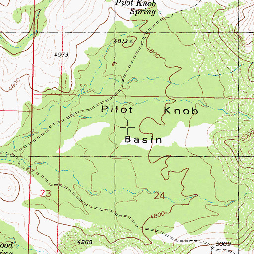 Topographic Map of Pilot Knob Basin, AZ