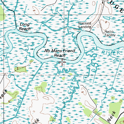 Topographic Map of Crooked Creek, DE