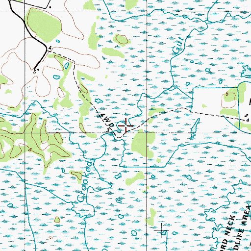 Topographic Map of Crooked Gut, DE
