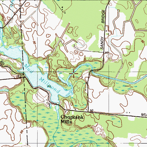 Topographic Map of Culbreth Marsh Ditch, DE