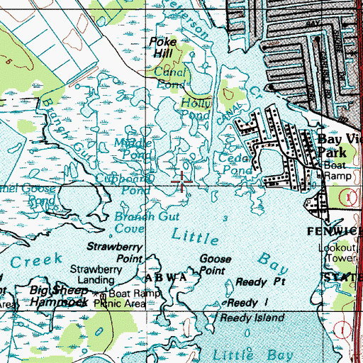 Topographic Map of Cupboard Pond, DE