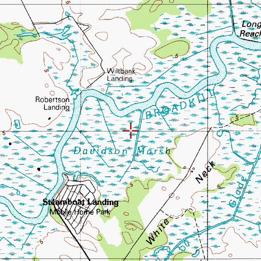 Topographic Map of Davidson Marsh, DE