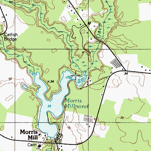 Topographic Map of Deep Branch, DE