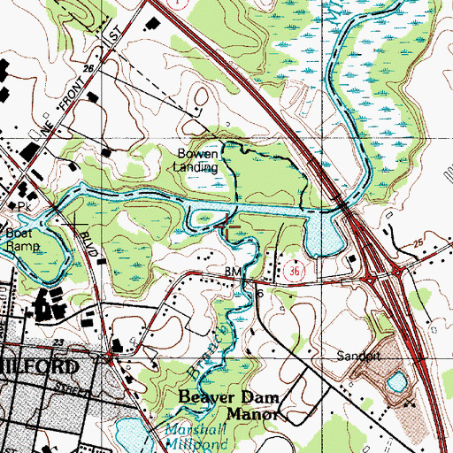Topographic Map of Deep Branch, DE