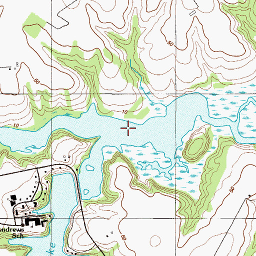 Topographic Map of Deep Creek, DE