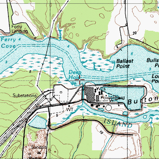 Topographic Map of Deep Hole, DE