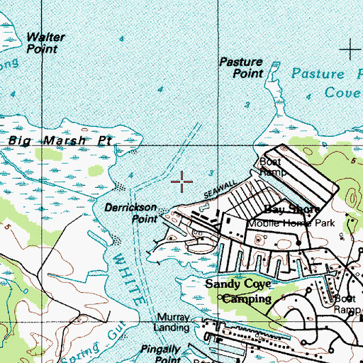 Topographic Map of Derrickson Point, DE