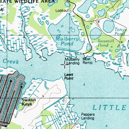Topographic Map of Dirickson Creek, DE