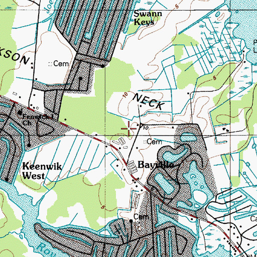 Topographic Map of Dirickson Neck, DE