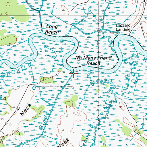 Topographic Map of Doty Glade, DE