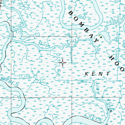 Topographic Map of Drum Gut, DE