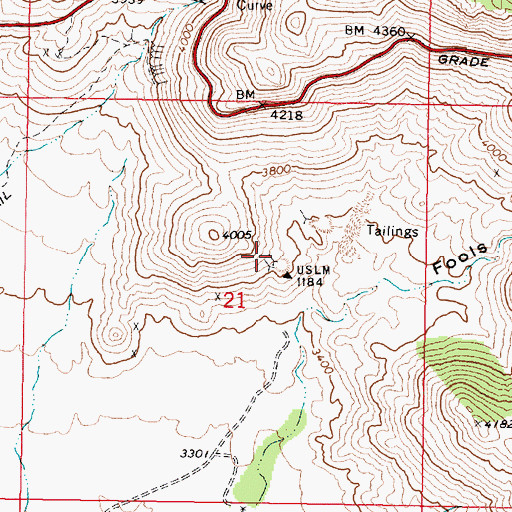 Topographic Map of Planet Saturn Mine, AZ