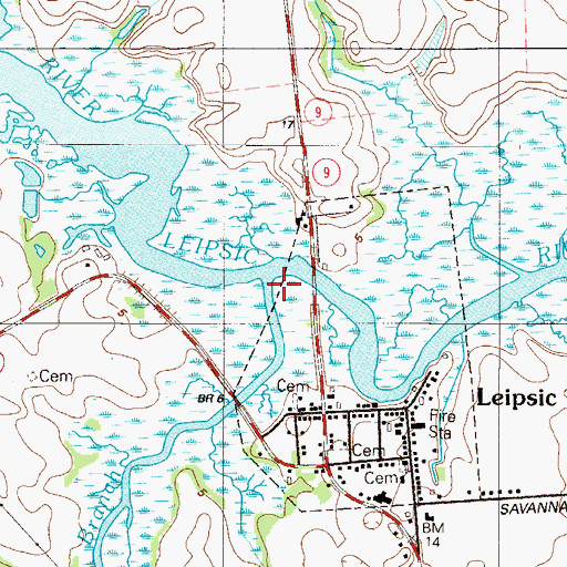 Topographic Map of Dyke Branch, DE