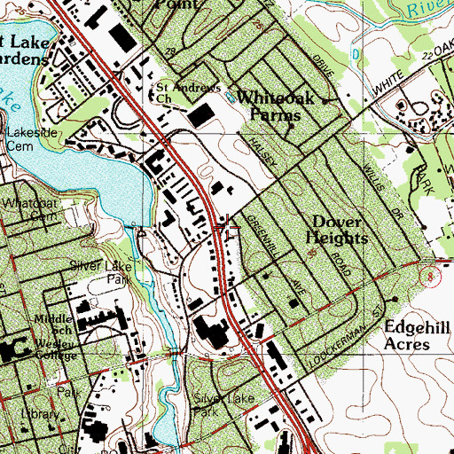 Topographic Map of Edge Hill, DE