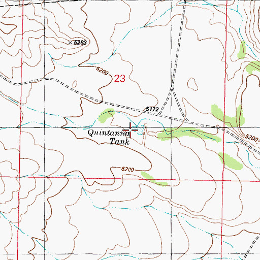 Topographic Map of Quintanna Tank, AZ