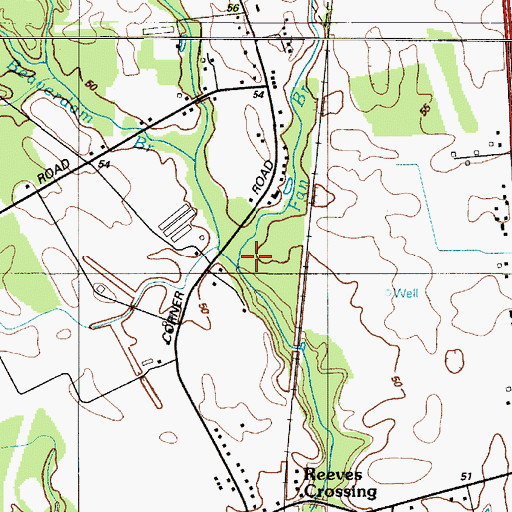 Topographic Map of Fan Branch, DE
