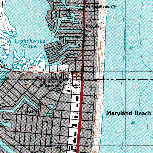 Topographic Map of Fenwick Island Lighthouse, DE