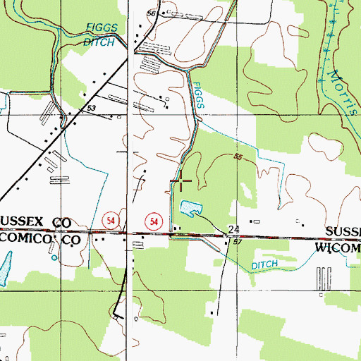 Topographic Map of Figgs Ditch, DE