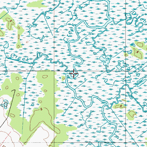 Topographic Map of Fisher Creek, DE