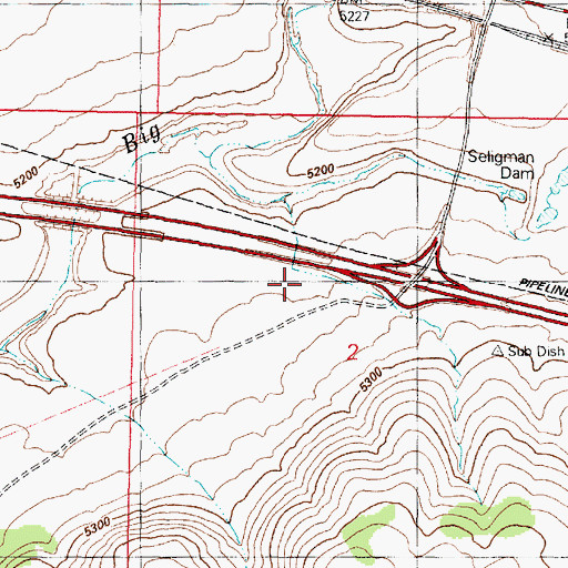 Topographic Map of Railroad Embankment Reservoir, AZ