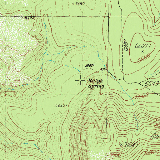 Topographic Map of Ralph Spring, AZ