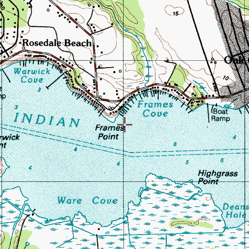 Topographic Map of Frames Point, DE