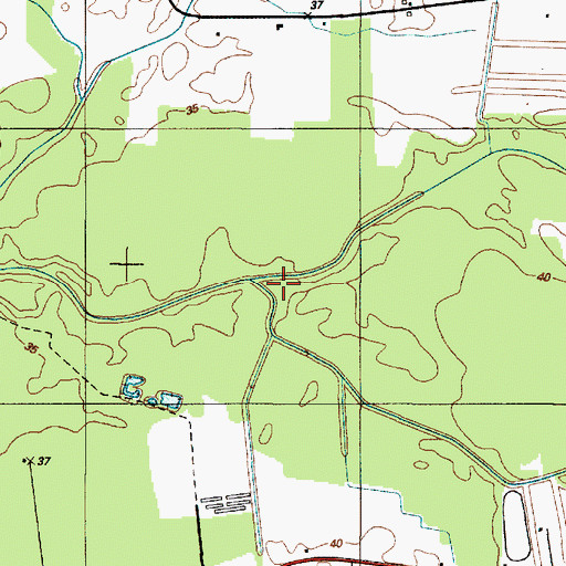 Topographic Map of Georgetown-Vaughn Ditch, DE