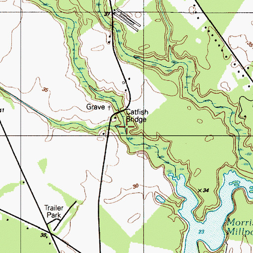 Topographic Map of Gills Branch, DE