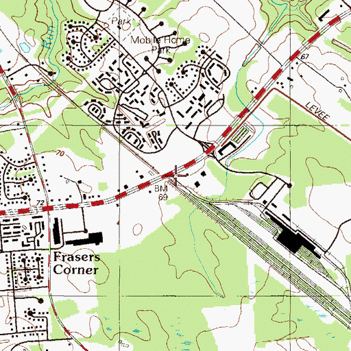 Topographic Map of Glasgow Station, DE