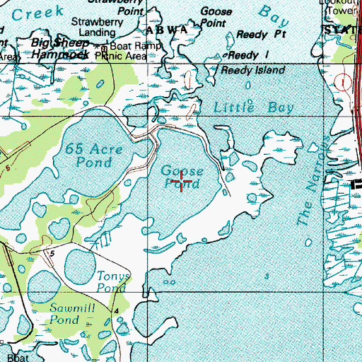 Topographic Map of Goose Pond, DE