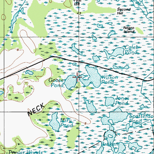 Topographic Map of Goose Pond, DE